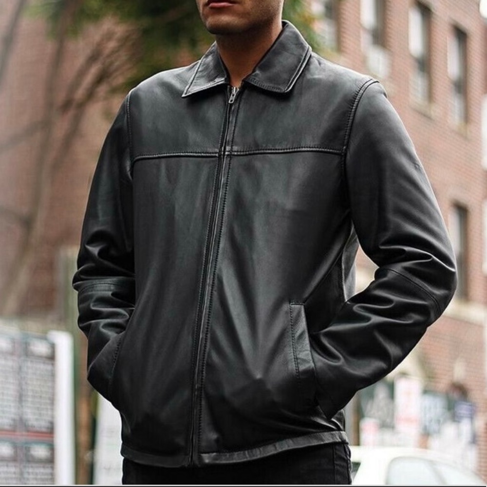 Wilson Leather Black Jacket with Thinsulate Removable Lining *Nearly New*